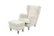Ohrensessel >OSKAR< (Sessel und Hocker) in Cream - 78x102x98 (BxHxT)