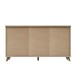 Sideboard >RICCIANO< soft close, Betonoptik Dunkelgrau / Stabeiche 74,2x94,7x41,5cm (B/H/T)