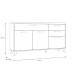Sideboard >RICCIANO< soft close, Betonoptik Dunkelgrau / Stabeiche 74,2x94,7x41,5cm (B/H/T)