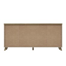 Sideboard >RICCIANO< soft close, Betonoptik Dunkelgrau/ Stabeiche - 203,9x97,4x41,5 (BxHxT)