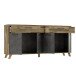 Sideboard >RICCIANO< soft close, Betonoptik Dunkelgrau/ Stabeiche - 203,9x97,4x41,5 (BxHxT)
