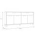 Sideboard >RICCIANO< soft close, Betonoptik Dunkelgrau/ Stabeiche - 203,9x97,4x41,5 (BxHxT)