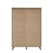 Highboard >RICCIANO< in Betonoptik Dunkelgrau/ Stabeiche - 114,5x161,9x41,5cm (B/H/T)