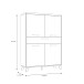 Highboard >RICCIANO< in Betonoptik Dunkelgrau/ Stabeiche - 114,5x161,9x41,5cm (B/H/T)