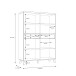 Highboard >RICCIANO< in Betonoptik Dunkelgrau/ Stabeiche - 114,5x161,9x41,5cm (B/H/T)
