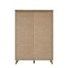 Highboard >RICCIANO< in Betonoptik Dunkelgrau/ Stabeiche - 114,5x161,9x41,5cm (B/H/T)