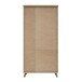 Stauraumvitrine >RICCIANO< in Betonoptik Dunkelgrau / Stabeiche -  94,5x190,9x41,5cm (B/H/T)