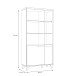 Stauraumvitrine >RICCIANO< in Betonoptik Dunkelgrau / Stabeiche -  94,5x190,9x41,5cm (B/H/T)