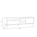 Lowboard >RICCIANO< in Betonoptik Dunkelgrau / Stabeiche - 154,5x56,6x52,2cm (B/H/T)
