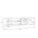 Lowboard >RICCIANO< in Betonoptik Dunkelgrau / Stabeiche - 154,5x56,6x52,2cm (B/H/T)