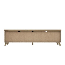 Lowboard >RICCIANO< in Betonoptik Dunkelgrau/ Stabeiche - 199x57x52cm (B/H/T)