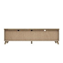 Lowboard >RICCIANO< in Betonoptik Dunkelgrau/ Stabeiche - 199x57x52cm (B/H/T)