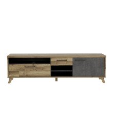 Lowboard >RICCIANO< in Betonoptik Dunkelgrau/...