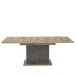 Kulissentisch >RICCIANO< ausziehbar bis 200cm, Betonoptik / Stabeiche - 160/200x76,4x90cm B/H/T