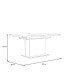 Kulissentisch >RICCIANO< ausziehbar bis 200cm, Betonoptik / Stabeiche - 160/200x76,4x90cm B/H/T