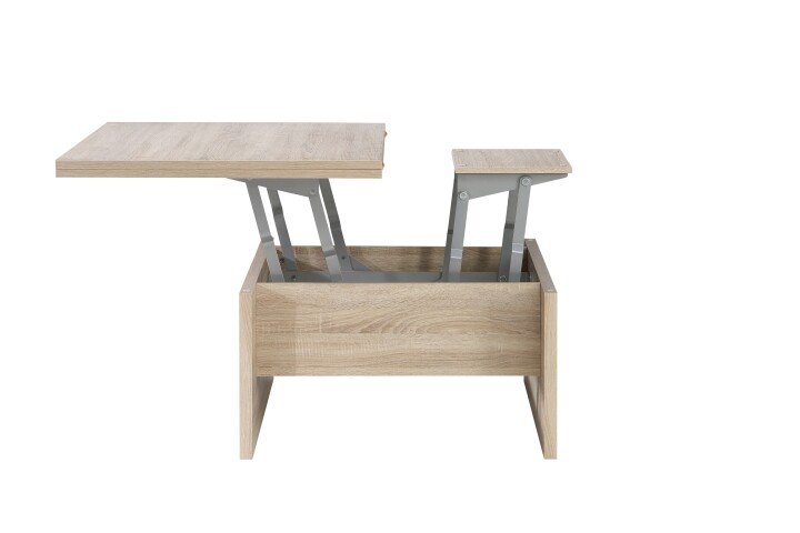 Couchtisch >BELEMIR< ausklappbar bis 160cm, Sonoma Eiche Dekor -  80/160x47/74x80cm (B/H/T)