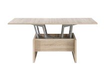 Couchtisch >BELEMIR< ausklappbar bis 160cm, Sonoma Eiche Dekor -  80/160x47/74x80cm (B/H/T)