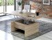 Couchtisch >BELEMIR< ausklappbar bis 160cm, Sonoma Eiche Dekor -  80/160x47/74x80cm (B/H/T)