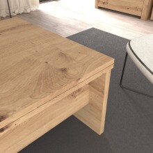 Couchtisch >BELEMIR< ausklappbar bis 160cm, Artisan Eiche Dekor -  80/160x47/74x80cm B/H/T