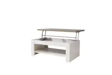 Couchtisch >Duro< aufklappbar 76,3cm, Pinie weiss /...