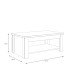 Couchtisch >Duro< aufklappbar 76,3cm, Pinie weiss / Eiche - 110x45,2/67,3x65cm (B/H/T)