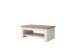 Couchtisch >Duro< aufklappbar 76,3cm, Pinie weiss / Eiche - 110x45,2/67,3x65cm (B/H/T)