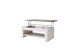 Couchtisch >Duro< aufklappbar 76,3cm, Pinie weiss / Eiche - 110x45,2/67,3x65cm (B/H/T)