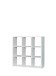 Raumteilerregal >MAURO< 9 Fächer, in Weiss - 107,2x107,3x32,9cm (BxHxT)