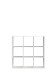 Raumteilerregal >MAURO< 9 Fächer, in Weiss - 107,2x107,3x32,9cm (BxHxT)