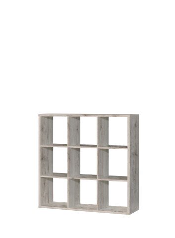 Raumteilerregal >MAURO< 9 Fächer, in Sandeiche - 107,2x107,3x32,9cm (BxHxT)