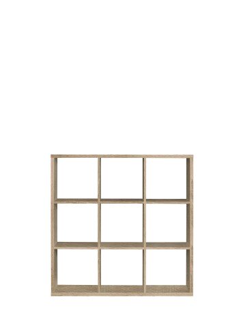 Raumteilerregal >MAURO< 9 Fächer, Sonoma Eiche - 107,2x107,3x32,9cm (BxHxT)