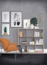 Raumteilerregal >MAURO< 9 Fächer, Sonoma Eiche - 107,2x107,3x32,9cm (BxHxT)