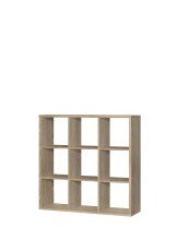 Raumteilerregal >MAURO< 9 Fächer, Sonoma Eiche - 107,2x107,3x32,9cm (BxHxT)