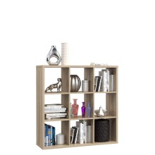 Raumteilerregal >MAURO< 9 Fächer, Sonoma Eiche - 107,2x107,3x32,9cm (BxHxT)