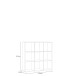 Raumteilerregal >MAURO< 9 Fächer, Sonoma Eiche - 107,2x107,3x32,9cm (BxHxT)