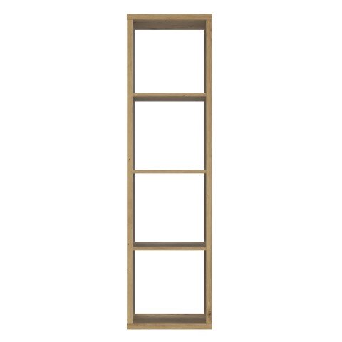 Raumteilerregal >MAURO< 4 Fächer, in Artisan Eiche  - 38,2x141,8x32,9cm (BxHxT)