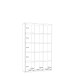 Raumteilerregal >MAURO< 15 Fächer, in Weiss  - 107,2x176,3x32,9cm (BxHxT)