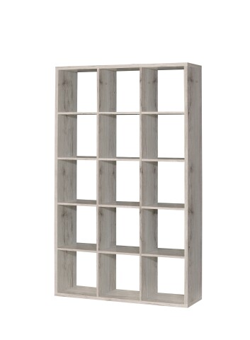 Raumteilerregal >MAURO< 15 Fächer, in Sandeiche - 107,2x176,3x32,9cm (BxHxT)