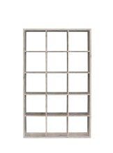 Raumteilerregal >MAURO< 15 Fächer, in Sandeiche - 107,2x176,3x32,9cm (BxHxT)