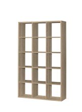 Raumteilerregal >MAURO< 15 Fächer, in Sonoma Eiche - 107,2x176,3x32,9cm (BxHxT)