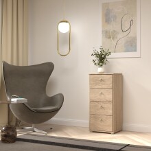 Kommode >TEMPRA2< 4 Schubladen, in Sonoma Eiche - 38,6x85,5x34,8cm (BxHxT)