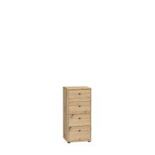 Kommode >TEMPRA2< 4 Schubladen, in Artisan Eiche  - 38,6x85,5x34,8cm (BxHxT)