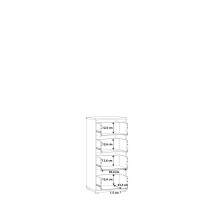 Kommode >TEMPRA2< 4 Schubladen, in Old – Wood Vintage - 38,6x85,5x34,8cm (BxHxT)