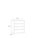 Kommode >TEMPRA2< 4 Schubladen, in Old – Wood Vintage - 73,7x85,5x34,8cm (BxHxT)