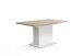 Kulissentisch >ELARA < ausziehbar bis 200cm, Weiss / Bianco Eiche - 160/200x76,4x90cm (BxHxT)