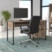 Schreibtisch >HUD< 1 Tür, 1 Schublade, Stabeiche Dekor - 129,4x74,7x60,2cm (BxHxT)