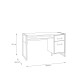 Schreibtisch >HUD< 1 Tür, 1 Schublade, Stabeiche Dekor - 129,4x74,7x60,2cm (BxHxT)