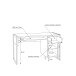 Schreibtisch >HUD< 1 Tür, 1 Schublade, Stabeiche Dekor - 129,4x74,7x60,2cm (BxHxT)
