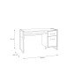 Schreibtisch >HUD< 1 Tür, 1 Schublade, Stabeiche Dekor - 129,4x74,7x60,2cm (BxHxT)