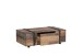 Couchtisch >FOBYA< rollbar, Schublade, in Old – Wood Vintage  - 110x35,6x60,2cm (BxHxT)